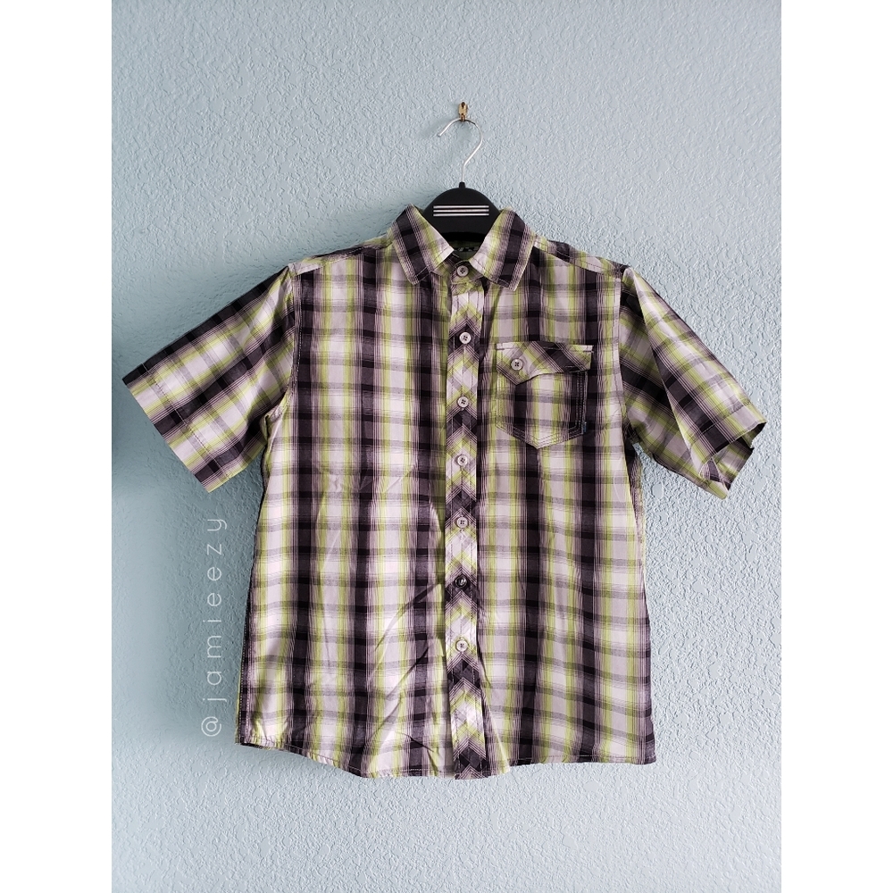 Amplify (Kids) | Plaid Short Sleeve Button Down